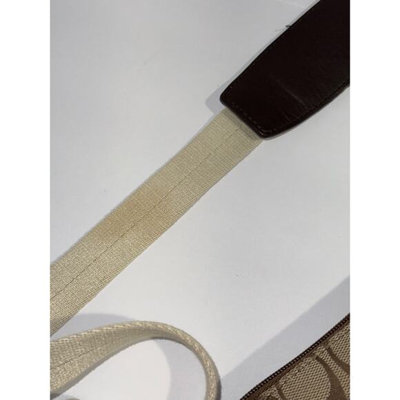 Coach Legacy Signature Stripe Swingpack Crossbody Bag, Beige and Brown - Picture 11 of 13